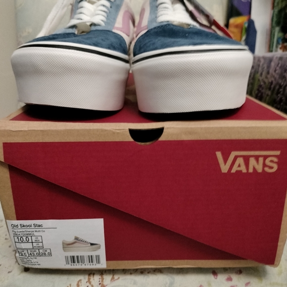 Vans Old Skool Stackform Pig Suede Sherpa Women's size 10 - Picture 2 of 7